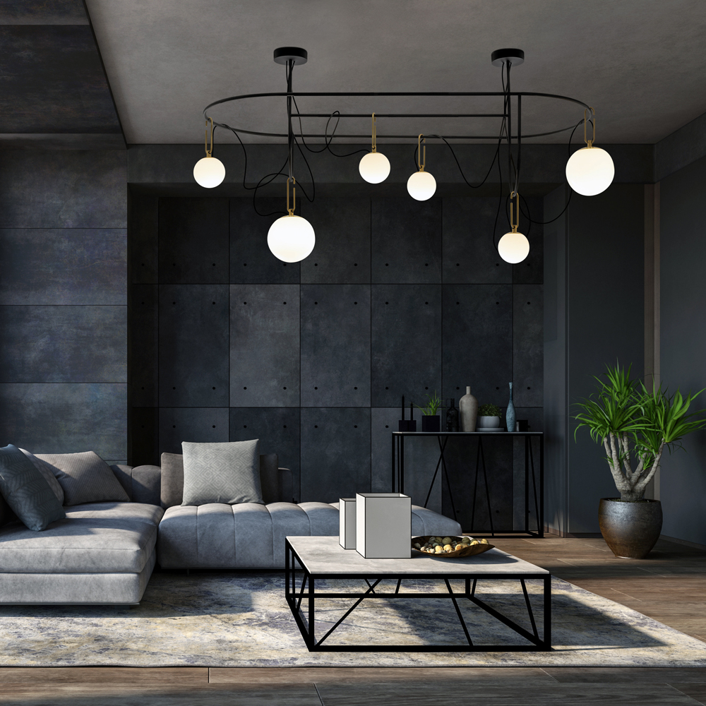 NH Chandelier Suspension Lamp by Artemide Lamps NH Chandelier Suspension Lamp by Artemide Lamps