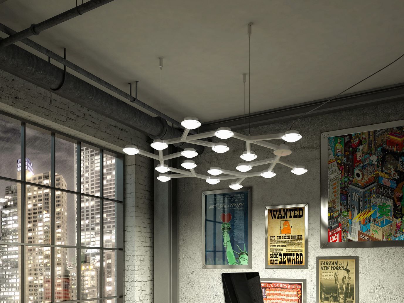 Led Net Circle Pendant Lamp by Artemide Lamps Led Net Circle Pendant Lamp by Artemide Lamps