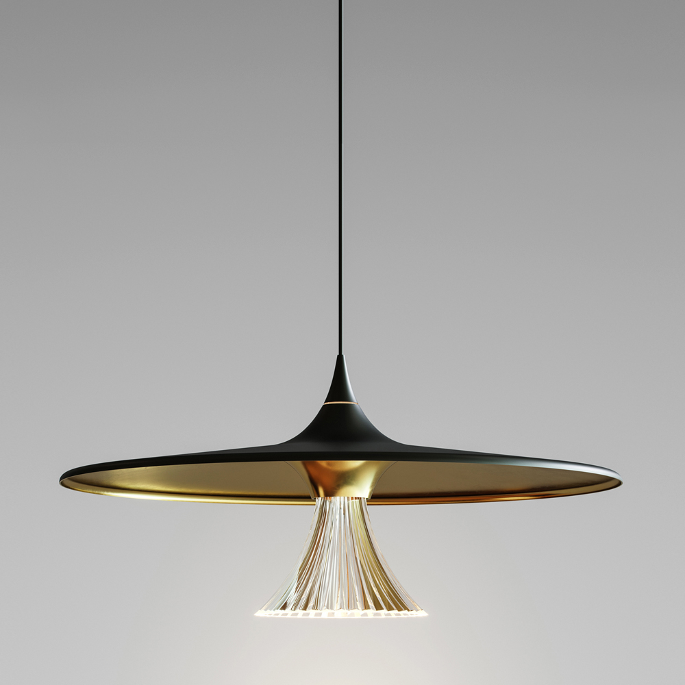IPNO Pendant Black /Gold Lamp by Artemide Lamps