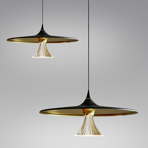 IPNO Pendant Black /Gold Lamp by Artemide Lamps