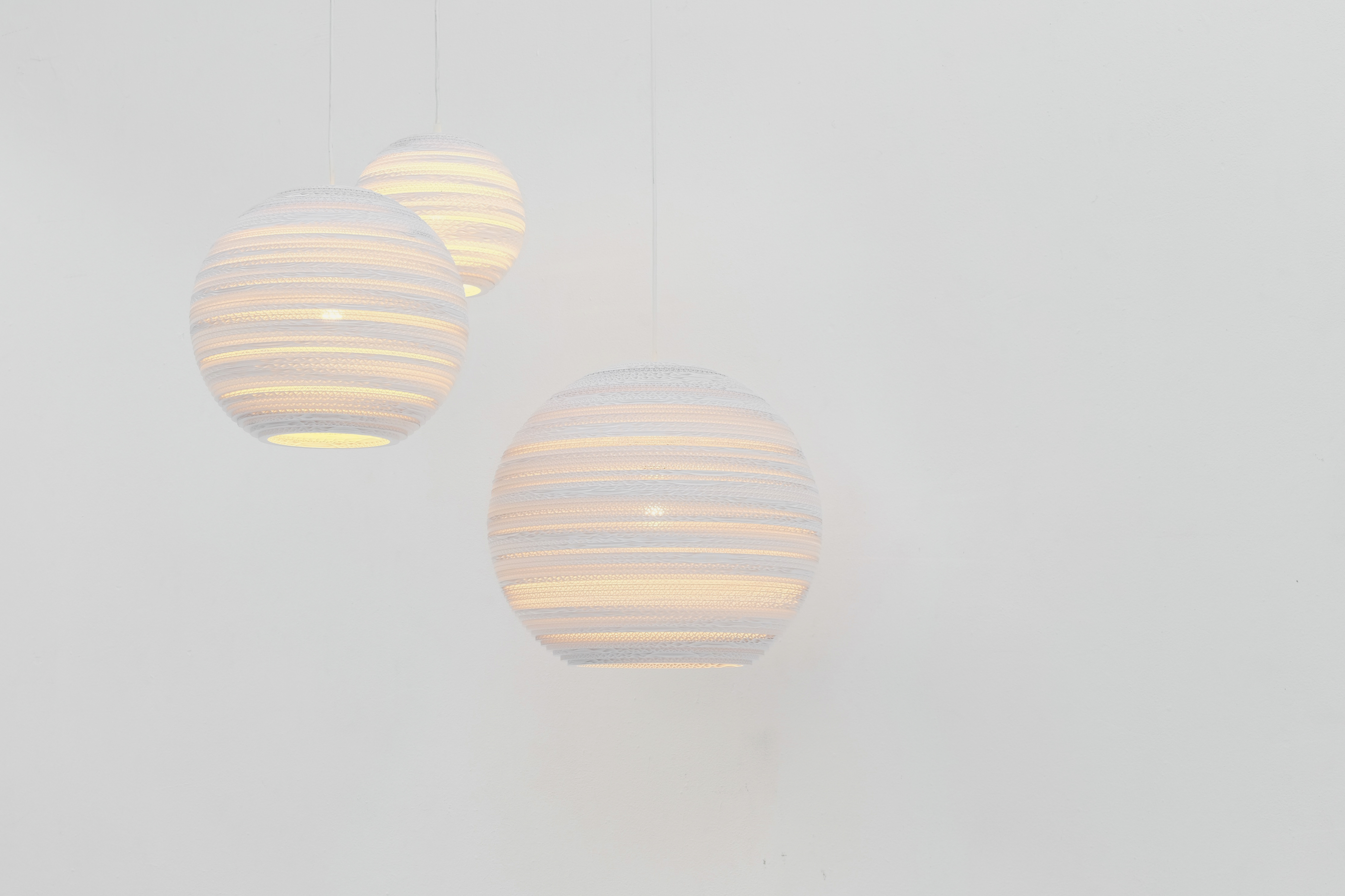 Scraplights Moon White Pendant Light by Graypants Pendant Lamps Scraplights Moon White Pendant Light by Graypants Pendant Lamps