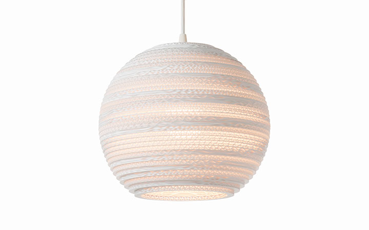 Scraplights Moon White Pendant Light by Graypants Pendant Lamps Scraplights Moon White Pendant Light by Graypants Pendant Lamps