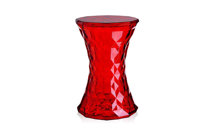 Kartell STONE Modern Acrylic Stool - Thumbnail 3