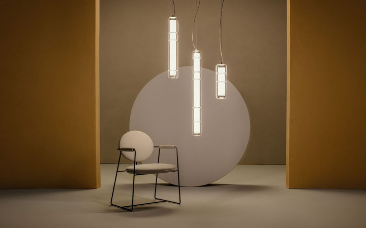 Stacking 60  Vertical Pendant Lamp by Leucos Lamps