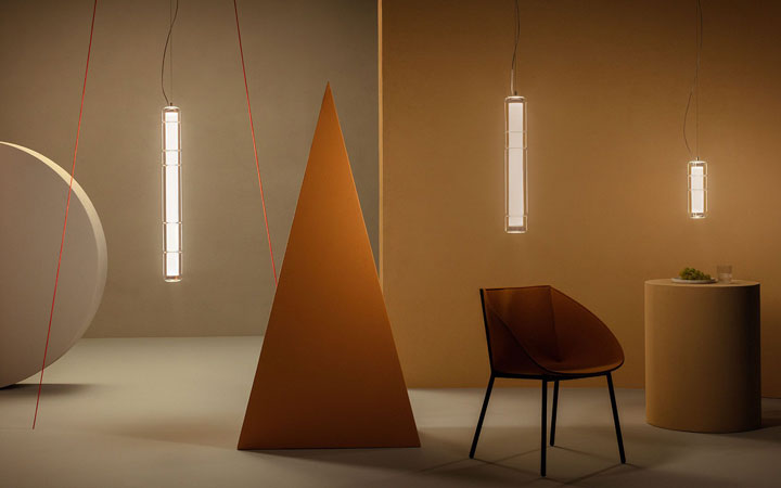 Stacking 60  Vertical Pendant Lamp by Leucos Lamps