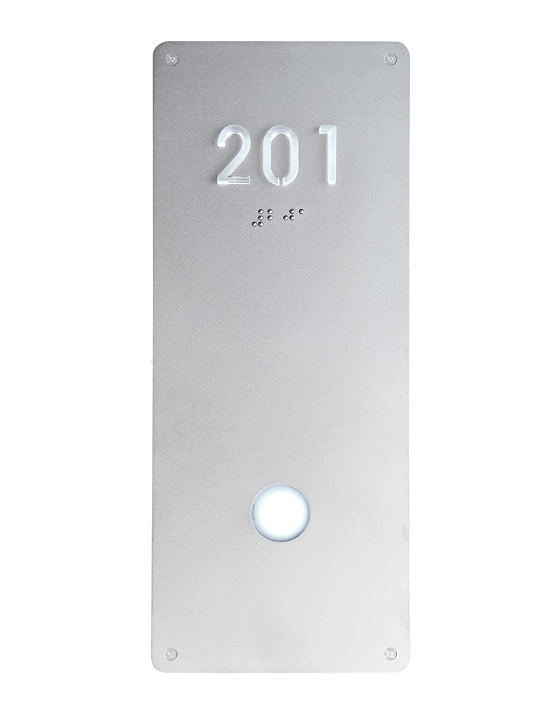 Illuminated Modern Room Number Sign Braille by Luxello LED Signage Illuminated Modern Room Number Sign Braille by Luxello LED Signage