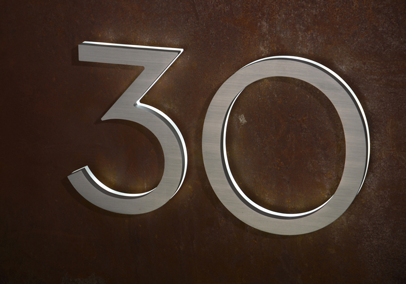 Modern Neutra House Numbers Led Backlit by Luxello LED Signage Modern Neutra House Numbers Led Backlit by Luxello LED Signage