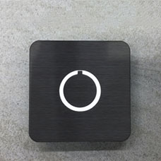 Square Modern Doorbell Button by Luxello Door Bells