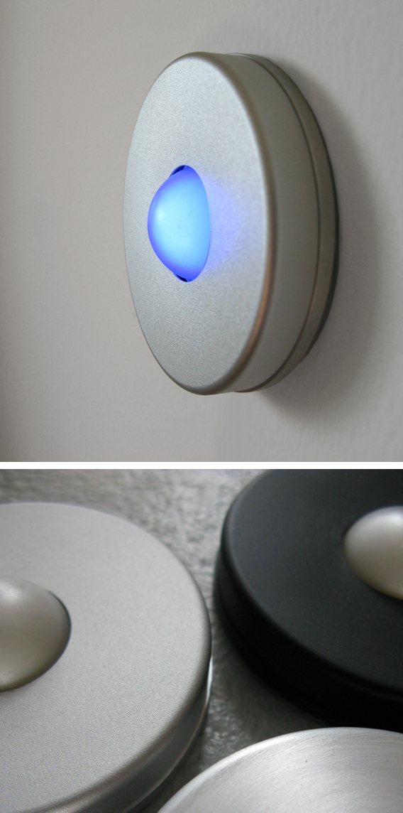 Satin Round Doorbell Button by Luxello Satin Round Doorbell Button by Luxello