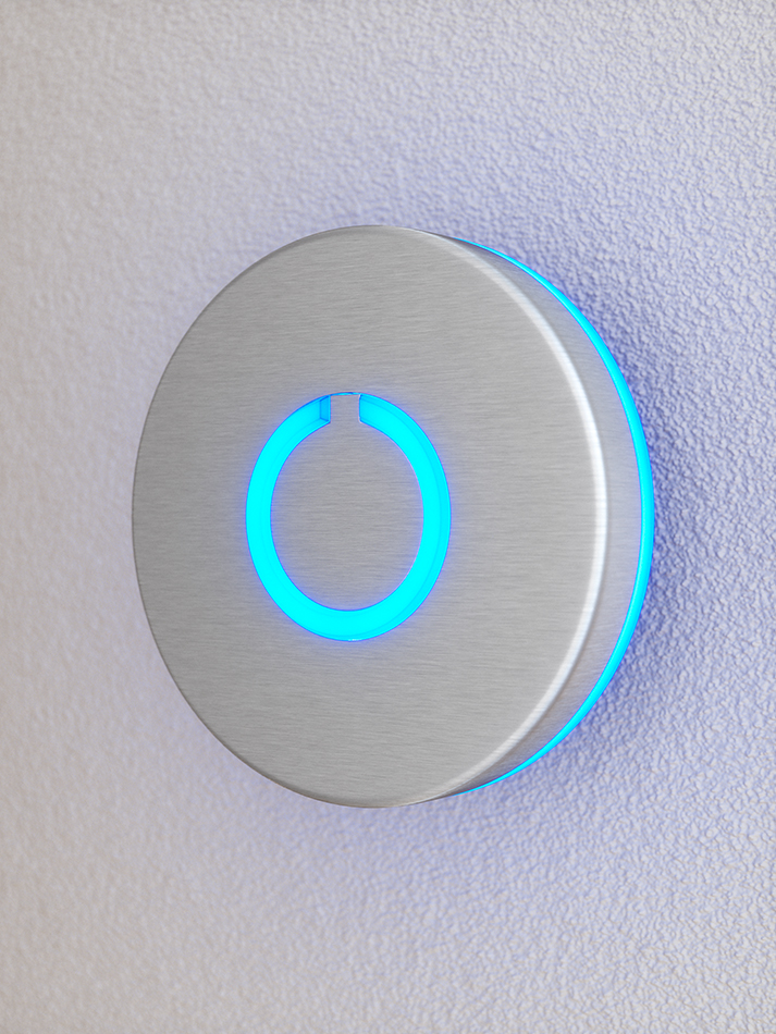 Round Touch Doorbell Silver by Luxello Door Bells Round Touch Doorbell Silver by Luxello Door Bells