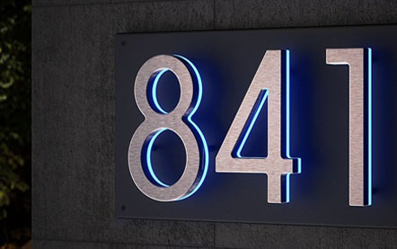 Panel Backplate For 8" Numbers by Luxello LED Signage