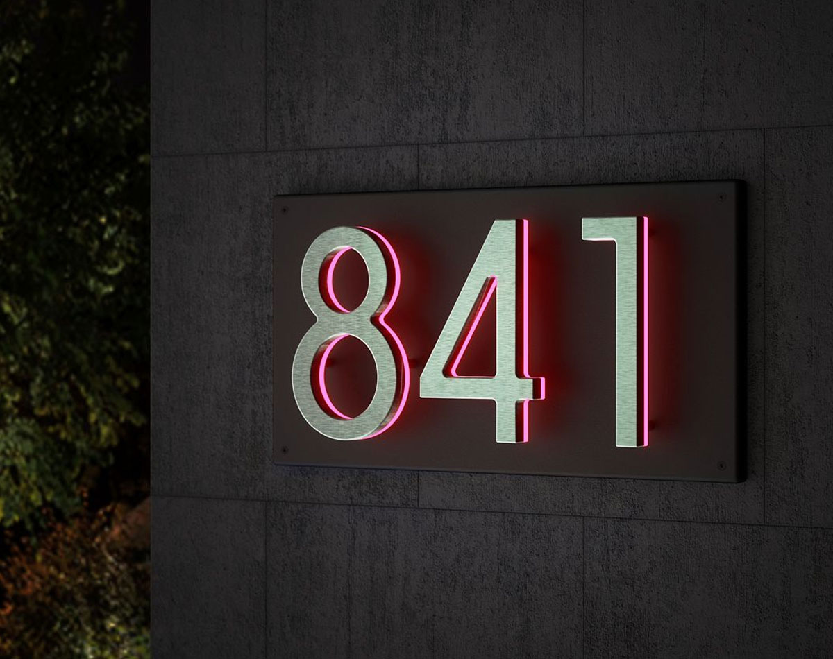 Panel Backplate For 8" Numbers by Luxello LED Signage