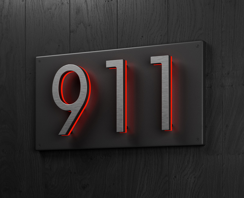 Panel Backplate For 8" Numbers by Luxello LED Signage