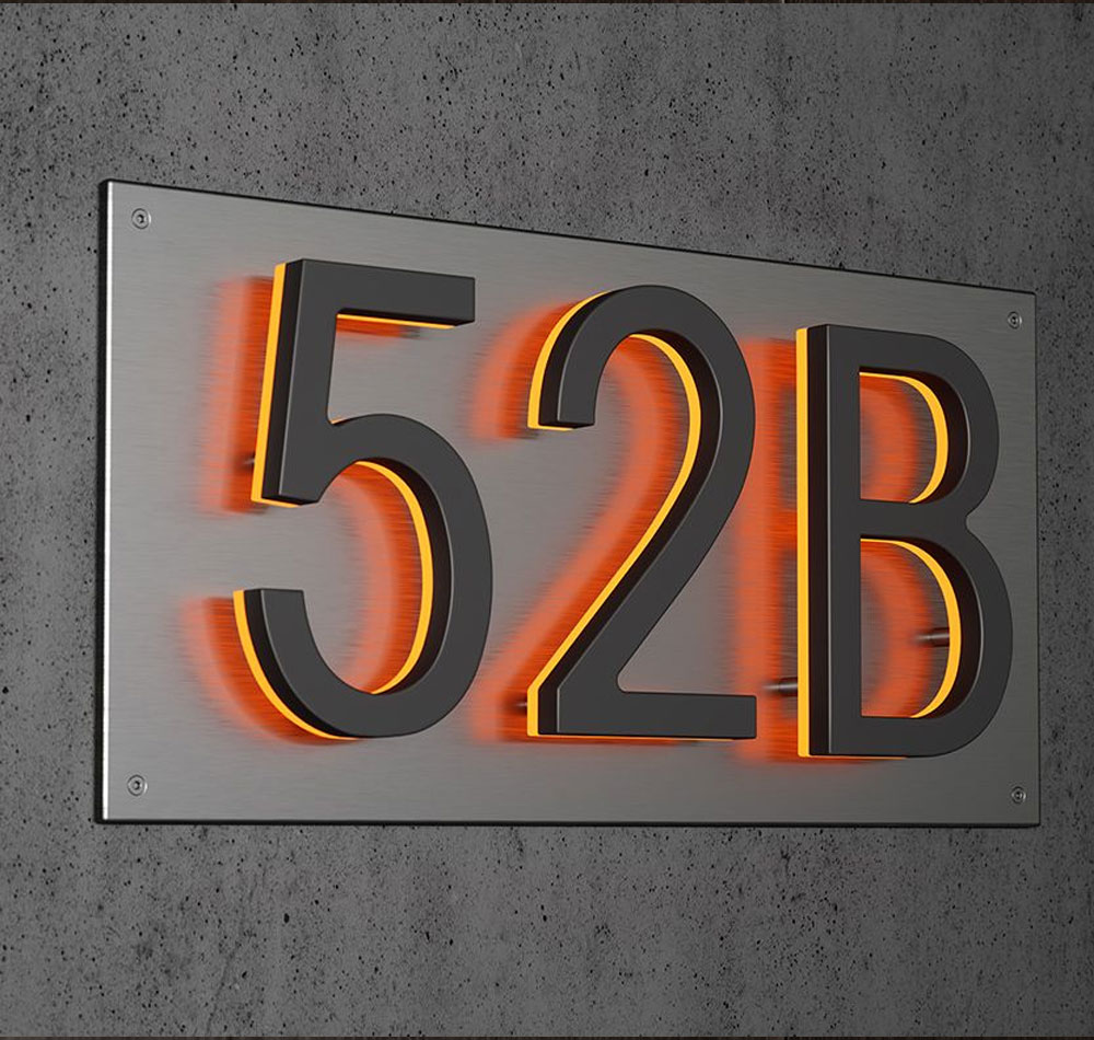 Panel Backplate For 8" Numbers by Luxello LED Signage