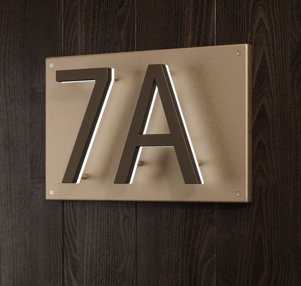 Panel Backplate For 8" Numbers by Luxello LED Signage