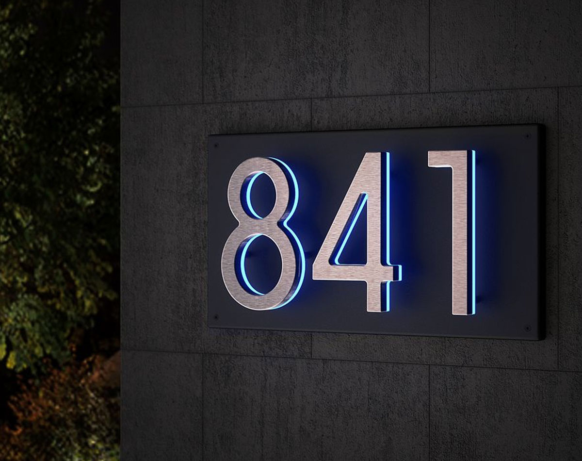 Panel Backplate For 8" Numbers by Luxello LED Signage