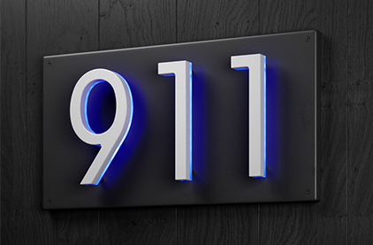 Panel Backplate For 10" Numbers by Luxello LED Signage