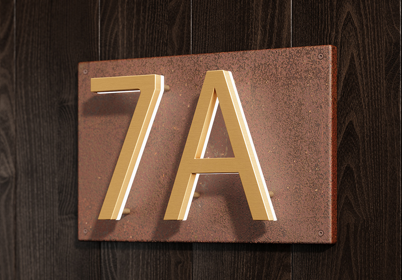 Panel Backplate For 10" Numbers by Luxello LED Signage