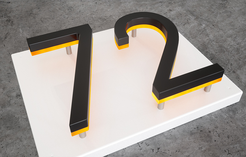 Panel Backplate For 10" Numbers by Luxello LED Signage