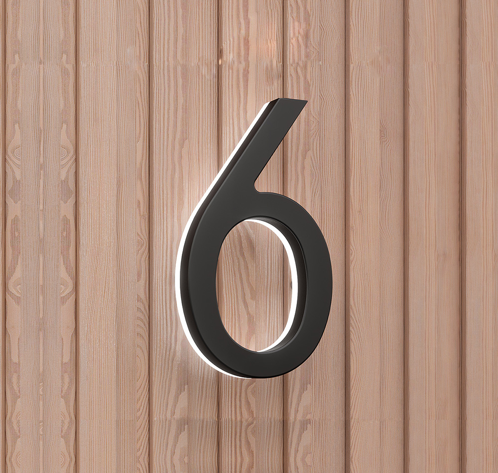 Modern 24&quot; Lighted LED House Numbers by Luxello LED Signage