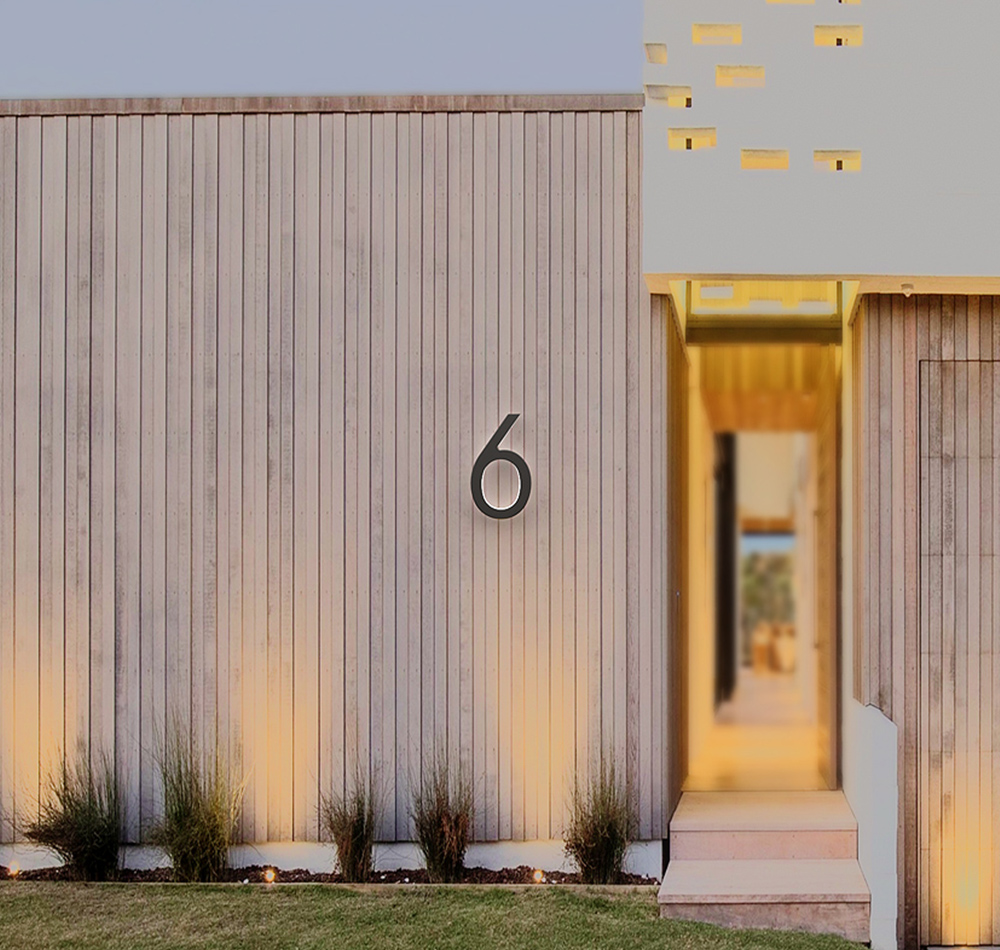 Modern 24&quot; Lighted LED House Numbers by Luxello LED Signage