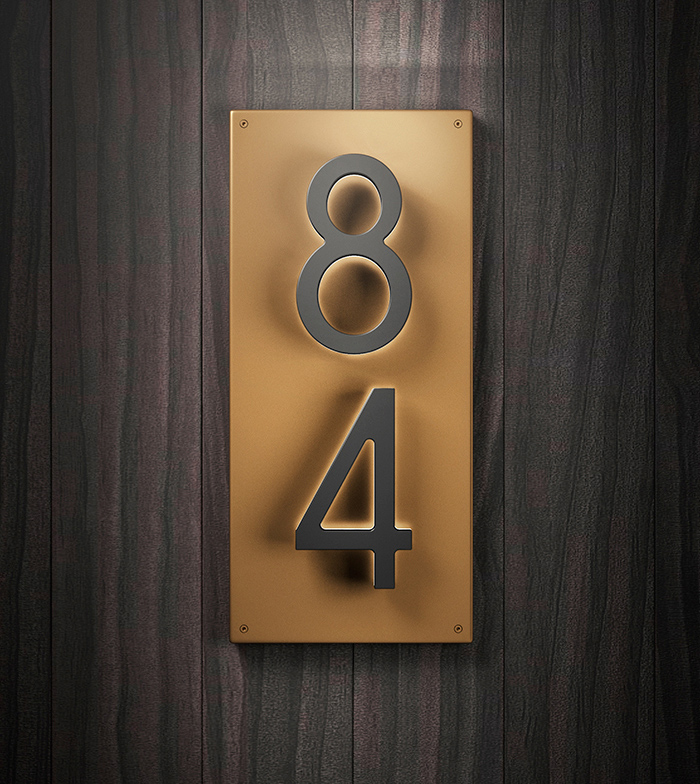 Vertical 8" Backplate Number Panel by Luxello LED Signage