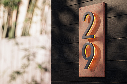 Vertical Backplate For 10" Numbers by Luxello LED Signage