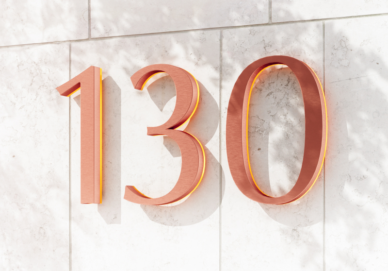 Lighted 10"House Numbers Classic by Luxello LED Signage