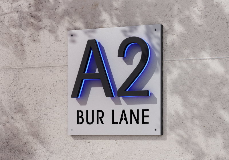 5" Panel Plaque Sign For Address Sign by Luxello LED Signage 5" Panel Plaque Sign For Address Sign by Luxello LED Signage