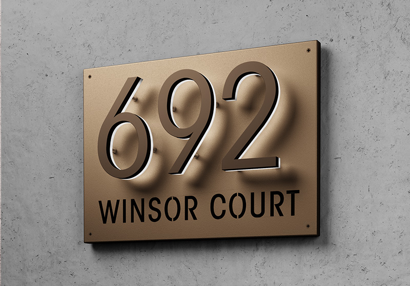 5" Panel Plaque Sign For Address Sign by Luxello LED Signage 5" Panel Plaque Sign For Address Sign by Luxello LED Signage