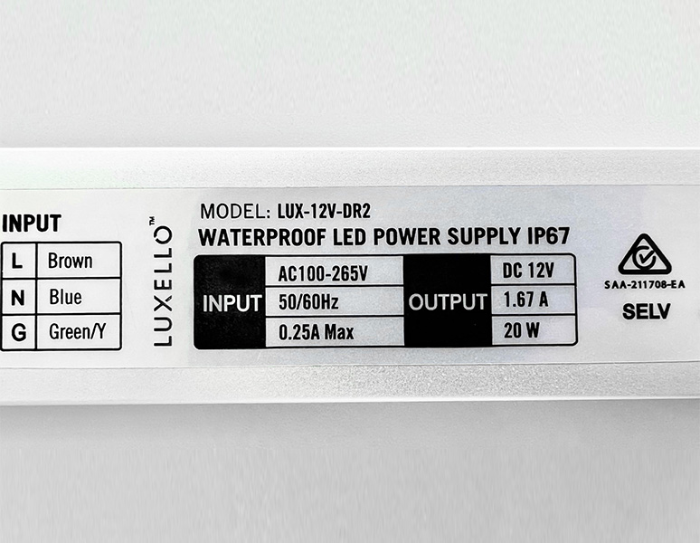 LED 12V IP67 Power Supply by Luxello LED Signage LED 12V IP67 Power Supply by Luxello LED Signage