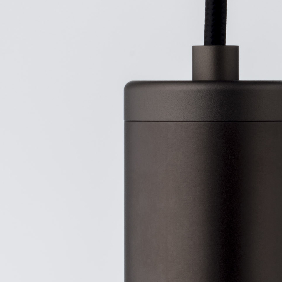 Purity LED Bronze Cord &amp; Socket Pendant by Luxello Pendant Lamps