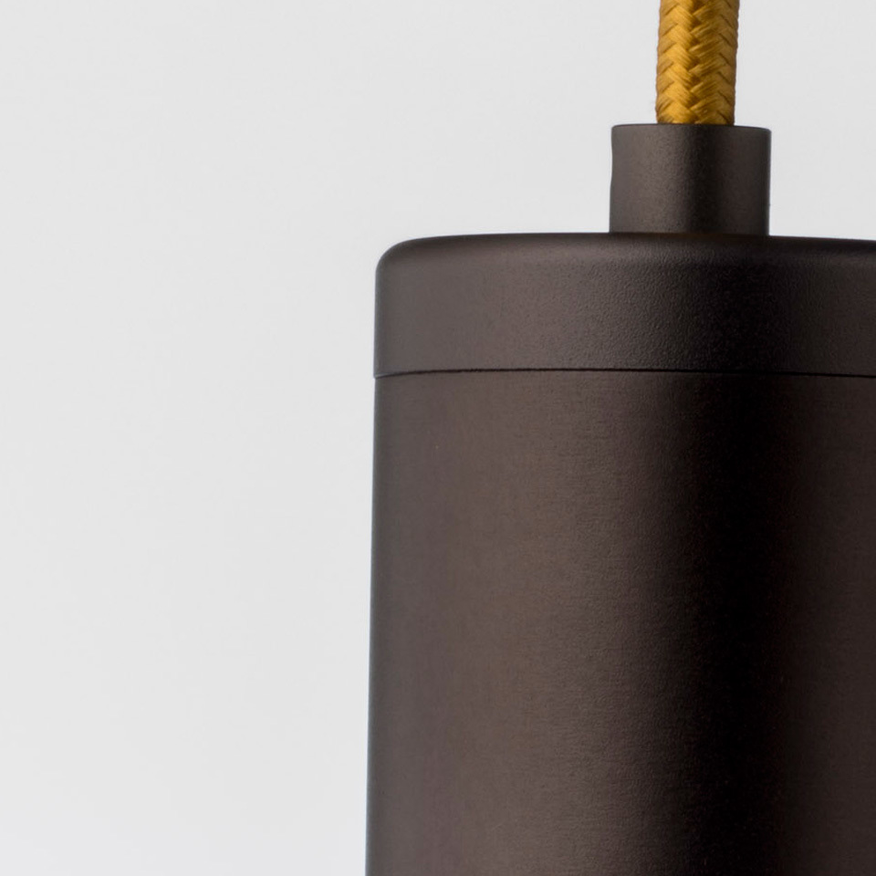 Purity LED Bronze Cord &amp; Socket Pendant by Luxello Pendant Lamps