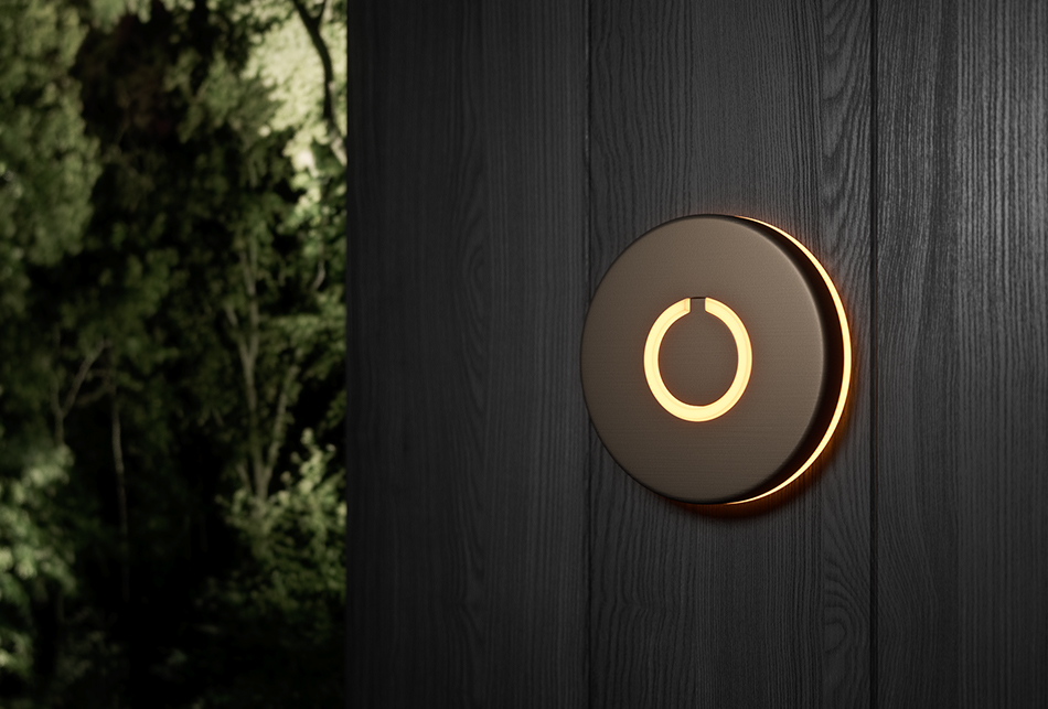 Round Touch Doorbell Bronze by Luxello Door Bells