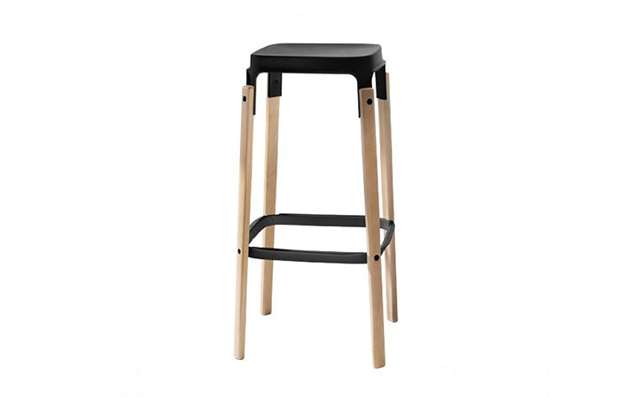 Steel Wood Stool by Magis Stool Steel Wood Stool by Magis Stool