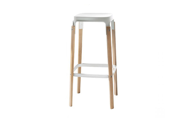Steel Wood Stool by Magis Stool Steel Wood Stool by Magis Stool