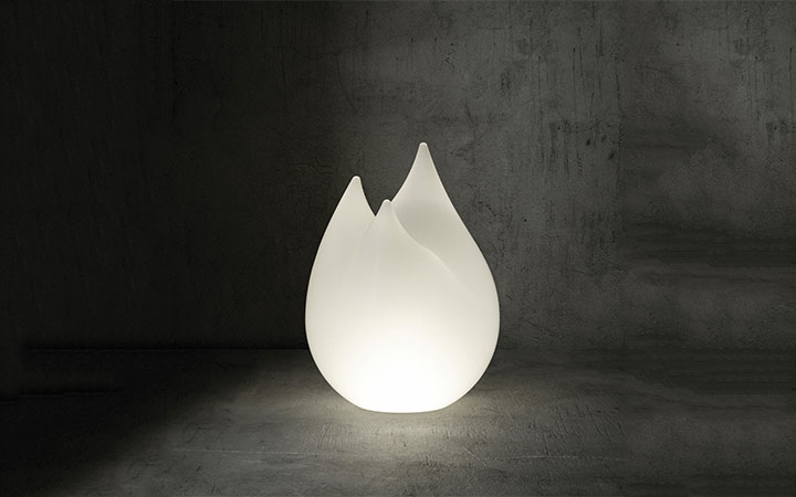 Flame Outdoor Floor Lamp by Serralunga Floor Lamps