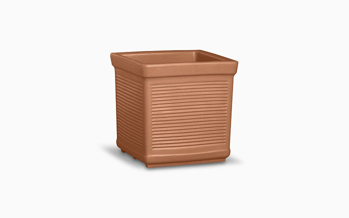 Millerighe Quadrato Planter by Serralunga Planters Square Millerighe Quadrato Planter by Serralunga Planters Square