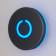 Touch Doorbell Round Black with blue LED