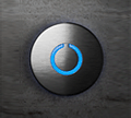 Black Touch Doorbell Round Button