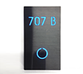 Room Number Panel Sign Black - Lighted