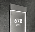 Lighted Clear Room Number Sign